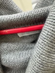 Promod  Grey Knit Poncho Sweater