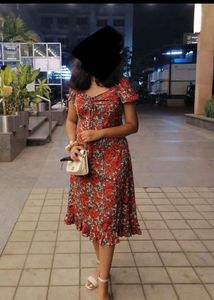 Floral Print Midi Dress