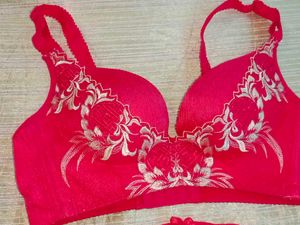 Red Bra &amp; Thong Set