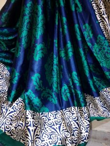 Art Silk Saree Floral Print With Blouse