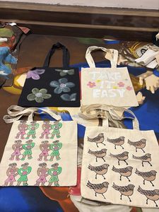 hand painted tote bags