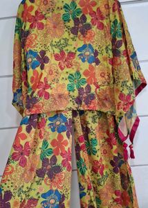 Floral Print Jumpsuit Set