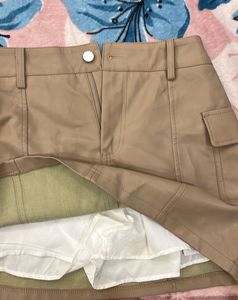 Tan Mini Skirt