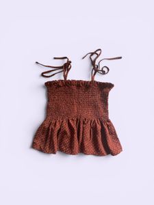 Smocked Ruffle Top with Tie Straps