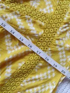 Boho Chic Yellow Printed Blouse