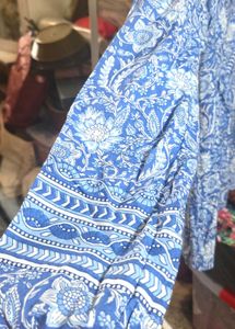 Blue Floral Print Kurta