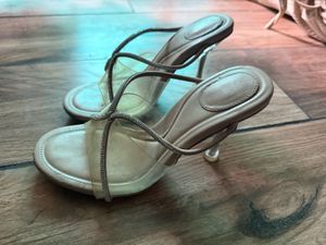 set of 2-  Crystal heel and transparent heels
