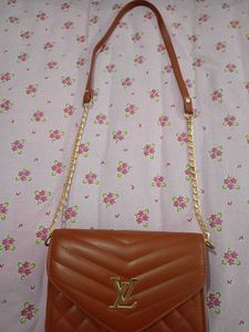 Stylish Brown Quilted Crossbody Bag