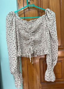 Floral Smocked Puff Sleeve Top