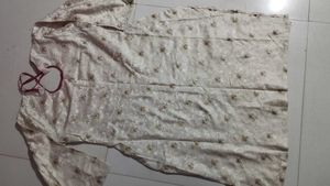 Teal Printed &amp; off white banarsi suit