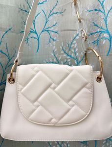 Cream Quilted Shoulder Bag