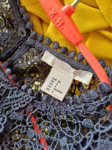 H&amp;M Navy Lace Sleeveless Dress