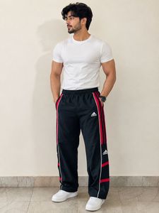 Adidas Track Pants - Black/Red