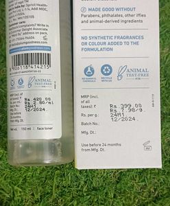 Plum Combo Of Toner &amp; Sunscreen