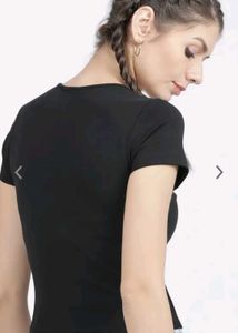 Black Cut-Out Detail Top