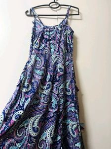 Boho Paisley Print Maxi Dress