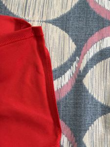 Red Corset Bustier Zipper Top