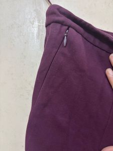 Burgundy Casual Pants