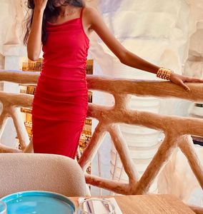 Red Maxi Dress - Elegant Evening Wear