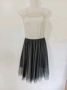 Chic Two-Tone Tulle Dress