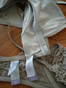 Bras 1)lacy front open 2) silver silky bra