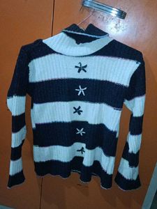Striped Turtleneck Sweater