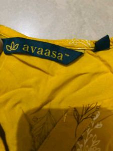 Yellow Printed Kurta