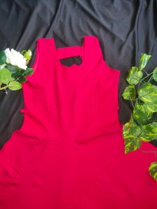 Red flareed dress❤️