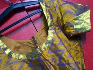 Golden Mustard Stitched Blouse