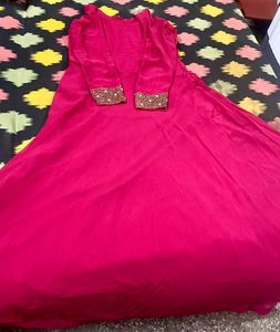 Stunning Pink Sequin Embellished Gown