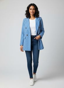 Blue Checkered Blazer
