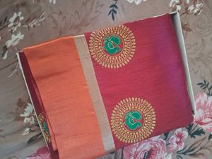 Elegant Embroidered Silk Saree