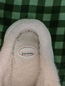 sanrio hello kitty fleece indoor room slippers