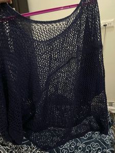 Navy Blue Knit Top