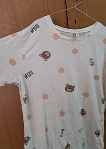 Cute Bear Print T-Shirt