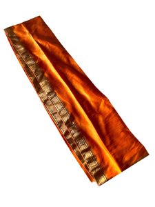 Orange Dhoti with Gold Trim