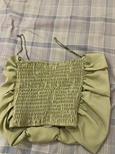 Green Ruched Top