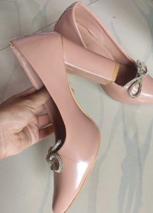 nude pink long heels