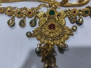Elegant Gold Kamarbandh Belt with gungru
