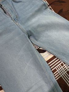 Light Blue Wash Wide Leg Jeans