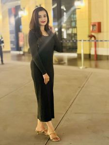 Rib Knit Woollen Dress