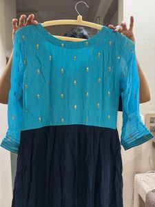 custom made Beautiful Blue and Navy Ethnic Gown