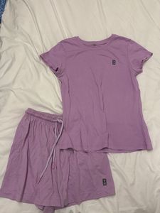 Lavender Tee & Shorts Set