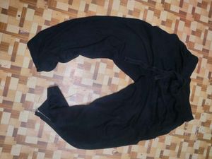 Stylish Black Zipper Cuff Pants