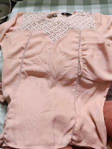 Elegant Pink Lace Blouse