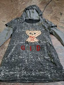 Girl's Graphic Hoodie Dress