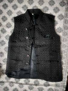 Men's Black Ethnic Jacket