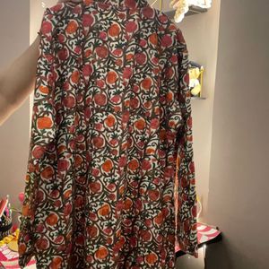Beautifully Printed woolen coat