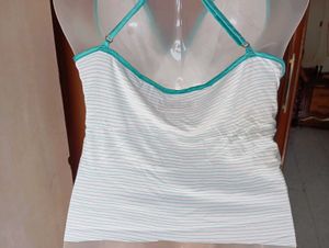 Striped Peplum Camisole Top
