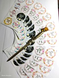 💐50 Pcs Floral Design Thank You Sticker